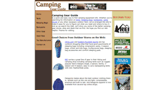 Desktop Screenshot of campinggearguide.com