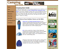 Tablet Screenshot of campinggearguide.com